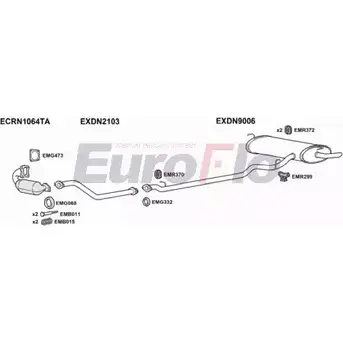 Система выпуска ОГ EUROFLO 0ER7DEP BT J942 DNQAS15D 3001A 4346293 изображение 0