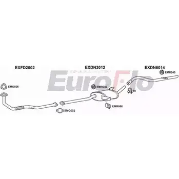 Система выпуска ОГ EUROFLO 24IS1 42 4346407 DNTER27D 3008D C1PY6