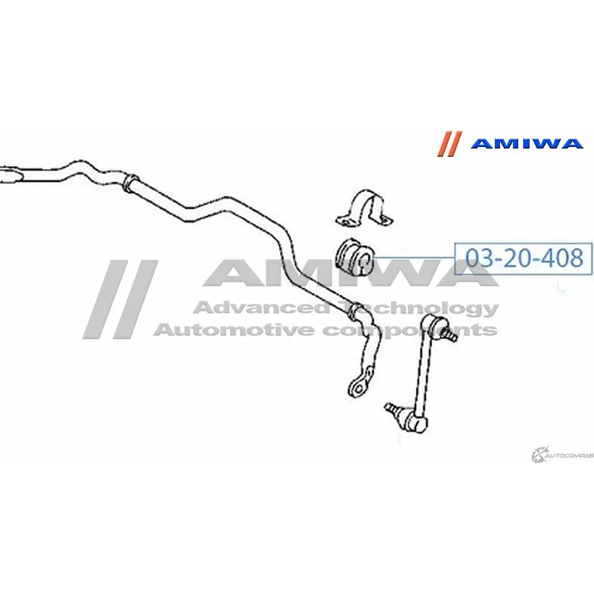 Втулка переднего стабилизатора AMIWA LPNV 82 03-20-408 1422491632 8815WMF изображение 1