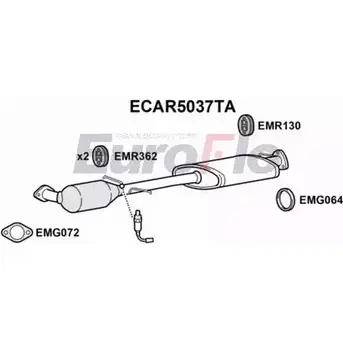 Катализатор EUROFLO ECAR5037TA A RC8040H 4346685 BM91292H изображение 0