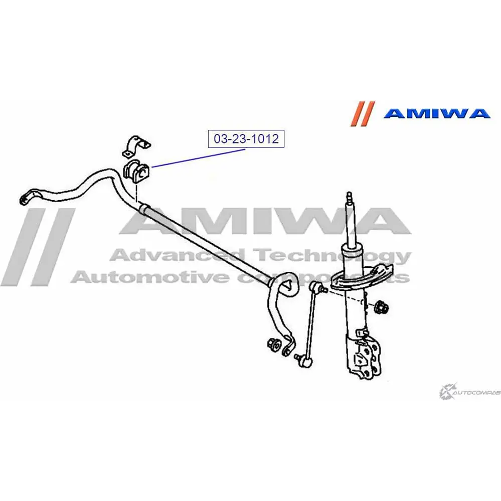Втулка переднего стабилизатора AMIWA 03-23-1012 W5AD2 1422491784 XF 72B8 изображение 1