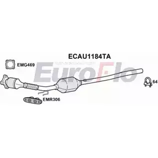Катализатор EUROFLO 4346903 ECAU1184TA 1K0254513MX 1K02545 12X изображение 0
