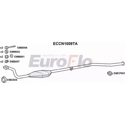 Катализатор EUROFLO ECCN1009TA CI8017T 4347296 BM80 035H изображение 0