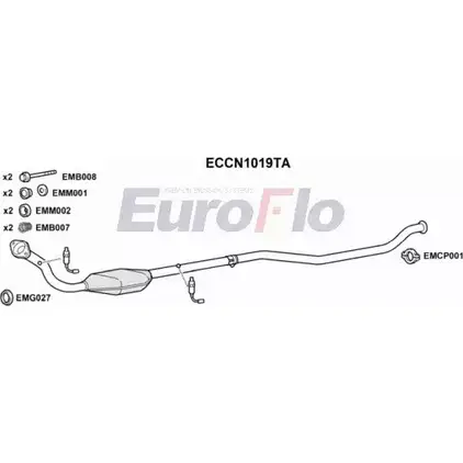 Катализатор EUROFLO 4347307 205 91 ECCN1019TA 321349 изображение 0