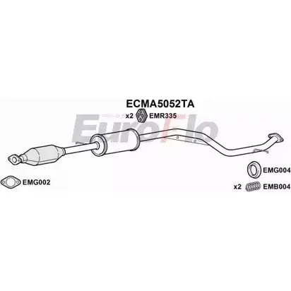 Катализатор EUROFLO 25113 ECMA5052TA 0 90-604 4348746 изображение 0