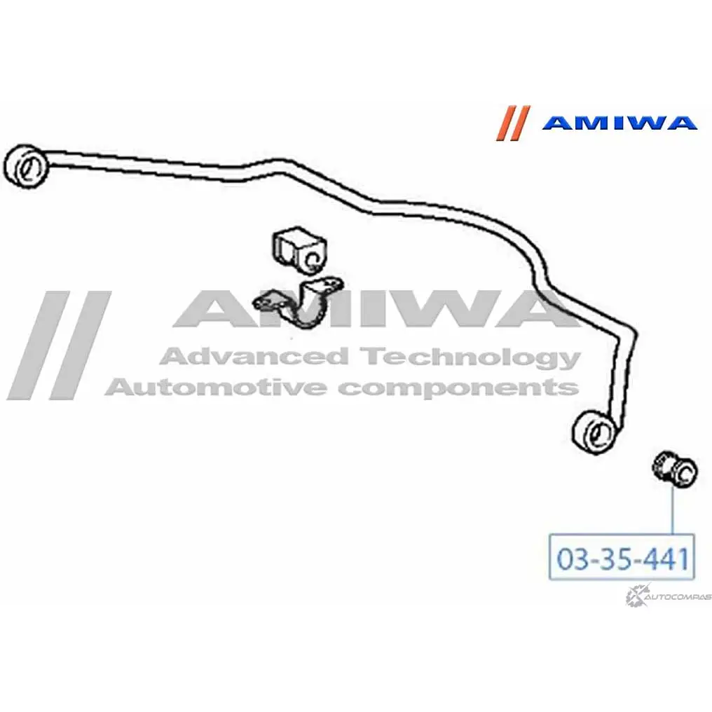 Втулка стабилизатора AMIWA 03-35-441 1422491645 X1RM L XUJRPY5 изображение 1