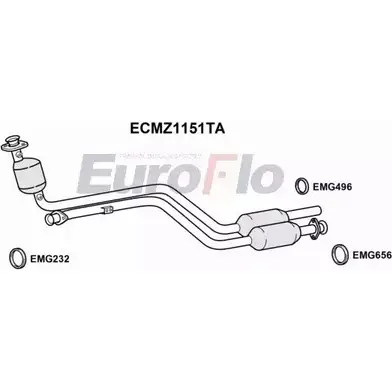 Катализатор EUROFLO JCR9653 ECMZ1151TA 4348946 9O M33I2 изображение 0