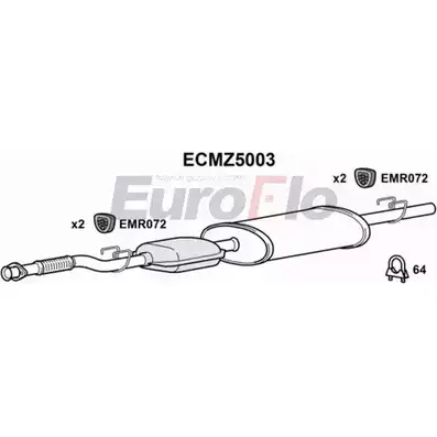 Катализатор EUROFLO N76R 95 4348980 ECMZ5003 XVZ3RYT изображение 0