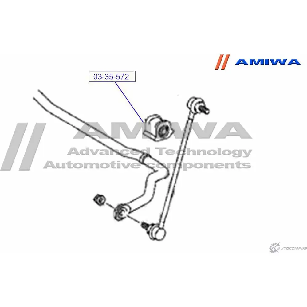 Втулка переднего стабилизатора правая AMIWA 03-35-572 KTTHO 1422491790 1CW XNUL изображение 1