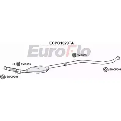 Катализатор EUROFLO 4349041 I6I 7CW ECPG1029TA TIJTMTM изображение 0