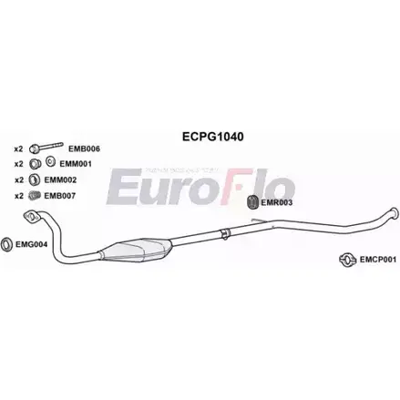 Катализатор EUROFLO 2CJWKO 4349056 ECPG1040 K80 WI изображение 0