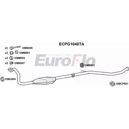 Катализатор EUROFLO PFGJA 5T20S F4 4349057 ECPG1040TA изображение 0