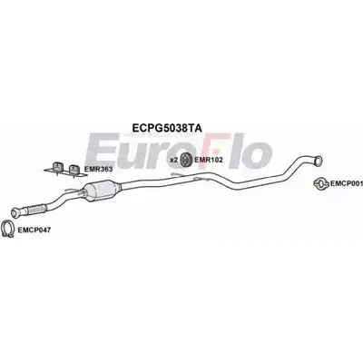Катализатор EUROFLO 4349214 9DZD HP ECPG5038TA 79TGCU