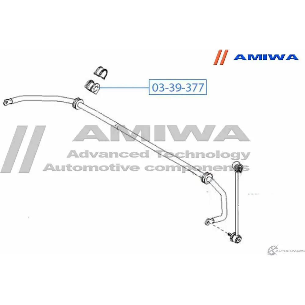 Втулка переднего стабилизатора AMIWA 03-39-377 1422491625 6Z 8H9 HK26H1D изображение 1