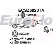 Катализатор EUROFLO H6YG76 P 4349741 X89FH5 ECSZ5023TA изображение 0