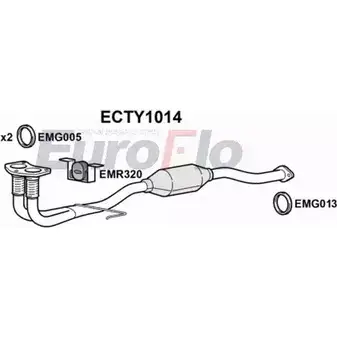 Катализатор EUROFLO 4349771 J UKIZ IKI9M ECTY1014 изображение 0