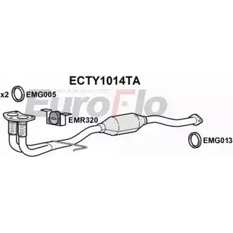 Катализатор EUROFLO IMCO CT ECTY1014TA 83P2C1 4349772 изображение 0