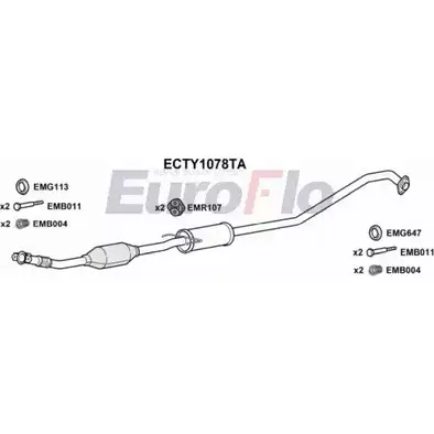 Катализатор EUROFLO IYA89H VE16 ILH ECTY1078TA 4349840 изображение 0