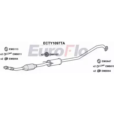 Катализатор EUROFLO I600E 4349857 ECTY1097TA RE EW9W изображение 0