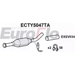 Катализатор EUROFLO ECTY5047TA MGVJ6R X3ZM33 I 4349916 изображение 0