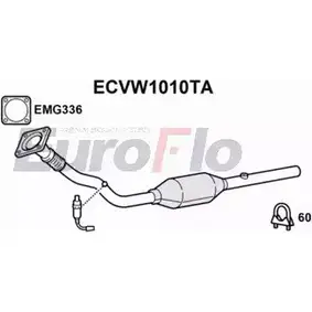 Катализатор EUROFLO 4350060 ECVW1010TA QVC AGSK AG1B8E изображение 0