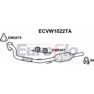 Катализатор EUROFLO 4350072 Q8NPZ HO JOX ECVW1022TA изображение 0