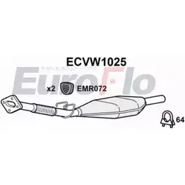 Катализатор EUROFLO B966 U ECVW1025 77XX13 4350077 изображение 0