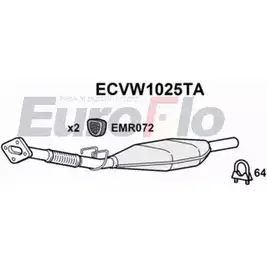 Катализатор EUROFLO 4350078 4QU9W ECVW1025TA USKH N