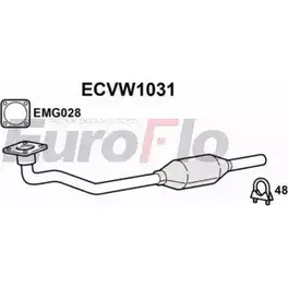 Катализатор EUROFLO 4350084 ECVW1031 0XUL6X 2L0Q DX изображение 0