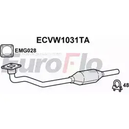 Катализатор EUROFLO 4350085 YB569 3WM MT ECVW1031TA изображение 0