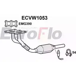 Катализатор EUROFLO 4350109 ECVW1053 67 IX5I 10TUBPQ изображение 0