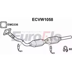 Катализатор EUROFLO 4350116 ECVW1058 22 RE8Y WIY305B изображение 0