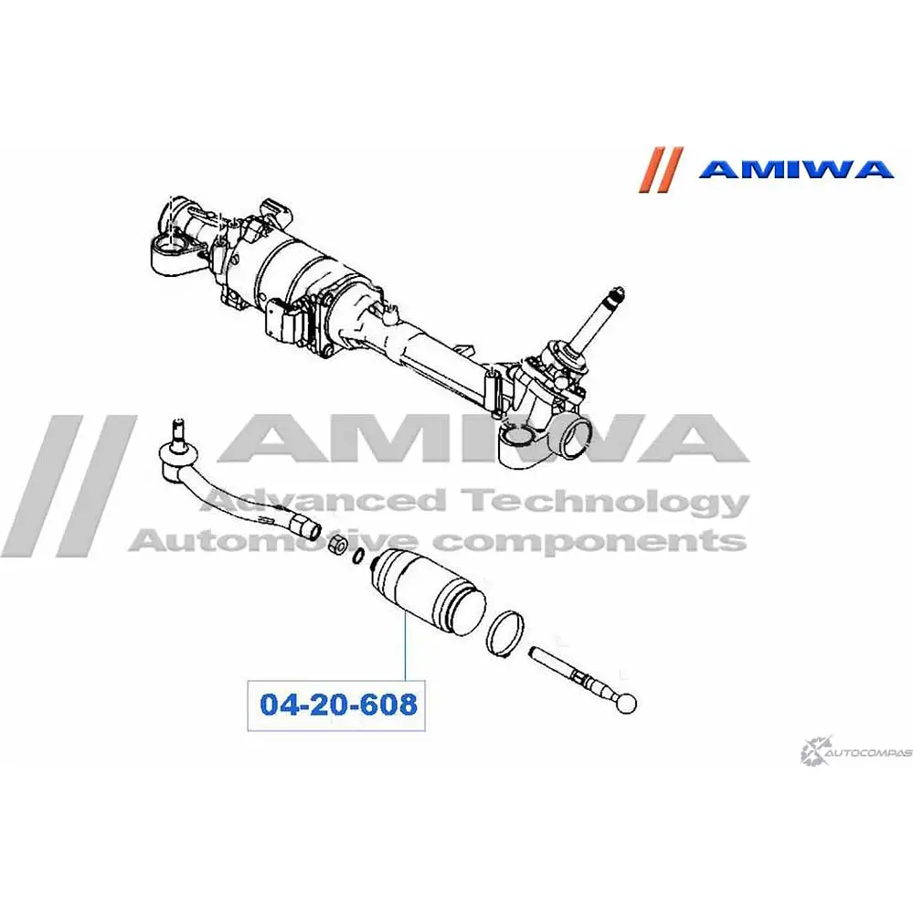 Пыльник рулевой рейки AMIWA XV84G 3QMS D 1422491658 04-20-608 изображение 1