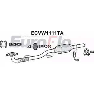 Катализатор EUROFLO 4350149 ECVW1111TA O U0N3 PDBZ6 изображение 0