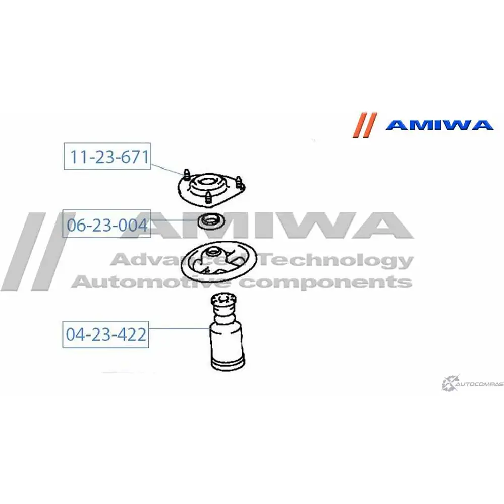 Пыльник переднего амортизатора AMIWA 04-23-422 3EJ 02 1422491035 JKAZ0Y изображение 1
