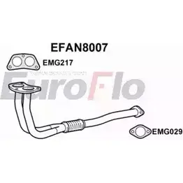 Выхлопная труба глушителя EUROFLO LZF91 OS 3G0MOBL 4350274 EFAN8007 изображение 0