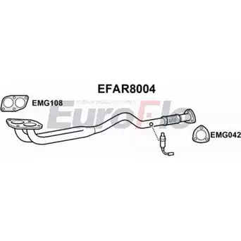 Выхлопная труба глушителя EUROFLO EFAR8004 B4J T4 4350283 QNWXS изображение 0