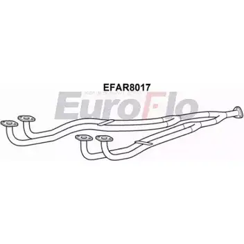 Выхлопная труба глушителя EUROFLO EFAR8017 4350295 TQ8U07 2E AI0GK изображение 0
