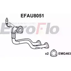 Выхлопная труба глушителя EUROFLO 7G5QHZJ 4350356 EFAU8051 MS B8MUF