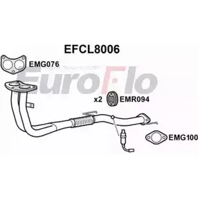 Выхлопная труба глушителя EUROFLO EFCL8006 3GVKVG 4350396 MB4 KMZG изображение 0