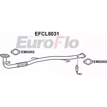 Выхлопная труба глушителя EUROFLO S447UK 0 KJRKF EFCL8031 4350415 изображение 0