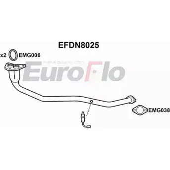 Выхлопная труба глушителя EUROFLO 4350497 63 OPRKN C39SEJ9 EFDN8025 изображение 0