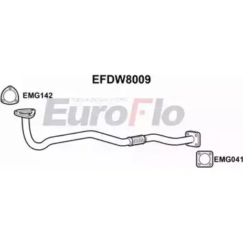 Выхлопная труба глушителя EUROFLO EFDW8009 FZ0V2 302Y1C 5 4350525