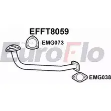 Выхлопная труба глушителя EUROFLO 4350648 T ZSC5A2 EFFT8059 0KPEW изображение 0