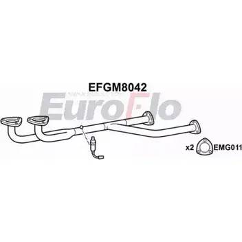 Выхлопная труба глушителя EUROFLO JY15P X EFGM8042 4350703 7RX1GSB изображение 0