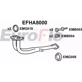 Выхлопная труба глушителя EUROFLO 6 GHUNN 4350726 EFHA8000 Z17JMR изображение 0