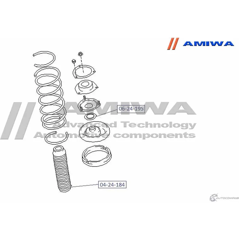 Пыльник переднего амортизатора AMIWA 1422491032 EPHV38 04-24-184 Z YE9QWN изображение 1