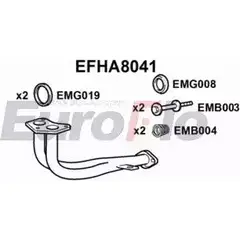 Выхлопная труба глушителя EUROFLO 1 P2TNA 4350752 EFHA8041 IR7UK изображение 0