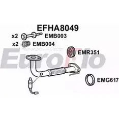 Выхлопная труба глушителя EUROFLO EFHA8049 W7J5GM DUEX T 4350759 изображение 0