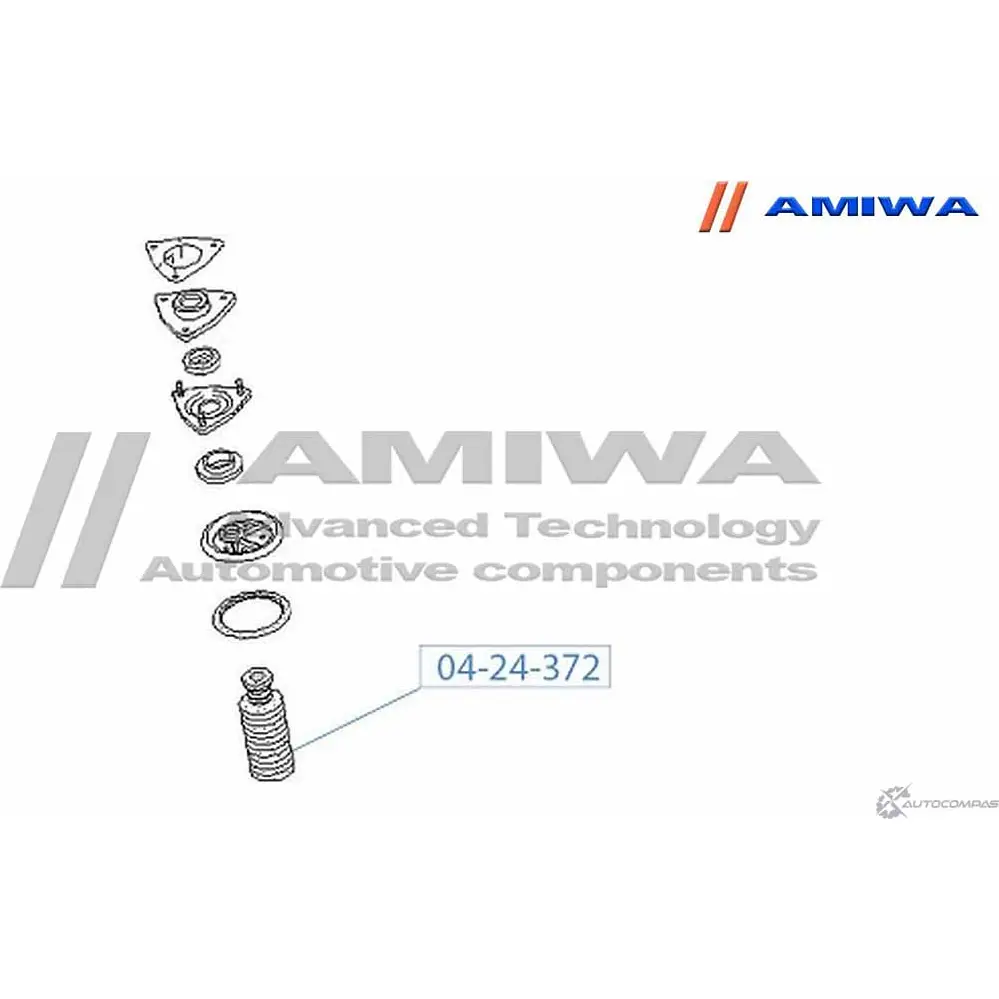 Пыльник переднего амортизатора AMIWA D P02N 534M3 1422491034 04-24-372 изображение 1